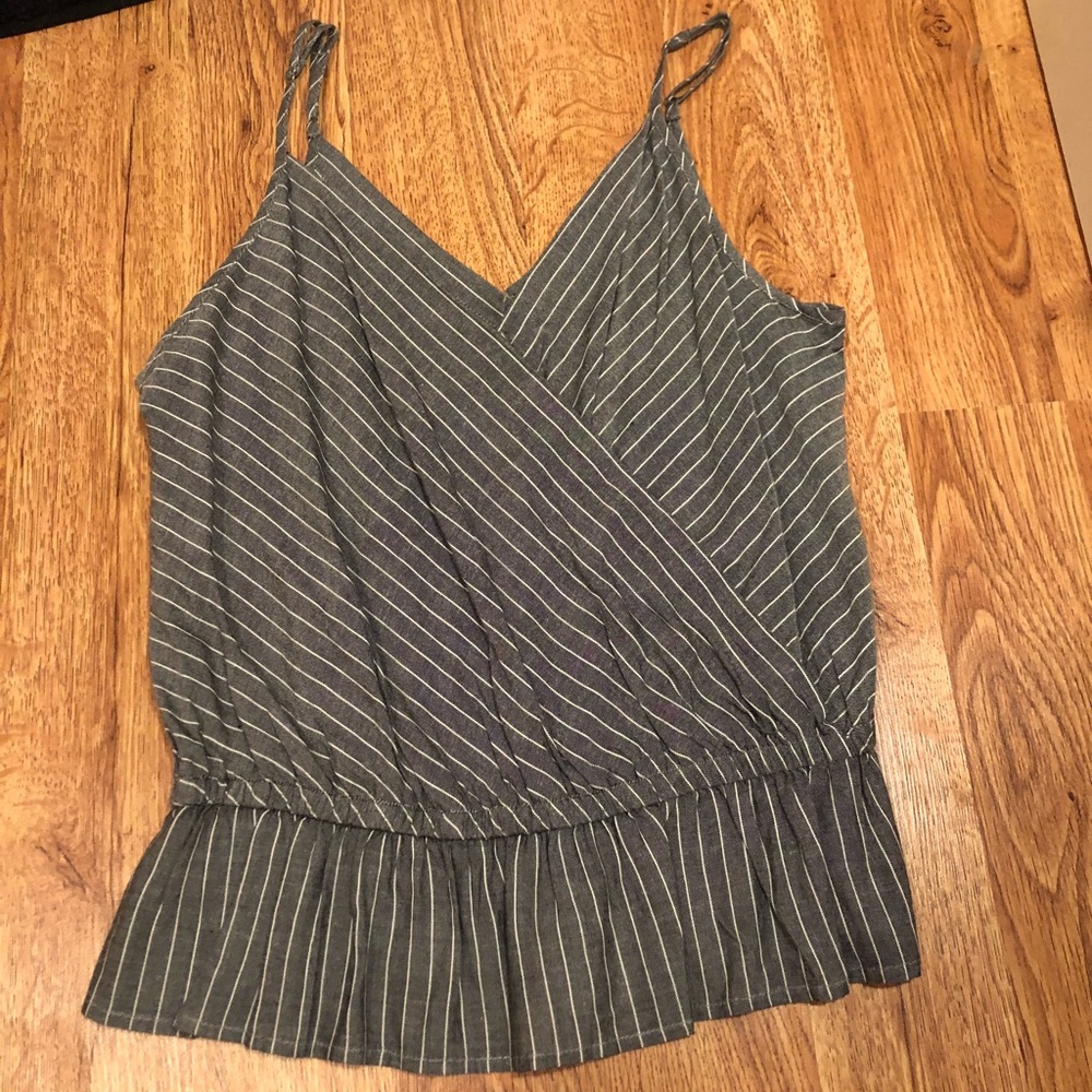 Grey and White Stripped Naked Zebra Top